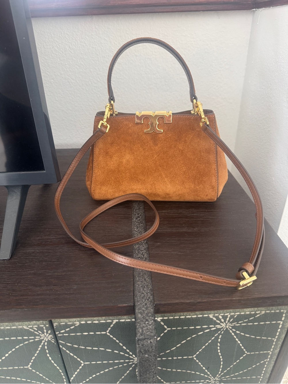 Tory Burch MINI ELEANOR SUEDE SATCHEL